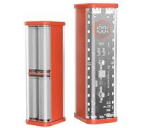 URPIZY 22,5 W Power Bank Case per 8 batterie 21700 con Dual Output e PD 20 W Ricarica Rapida Compatibile con USB-C, Nero/Arancione