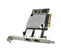 URPIZY Adattatore di rete PCI-E 10G con chip X540, due porte RJ45 per 10/100/1000/10000Mbps, per Windows, Linux, Unix, Server e workstation