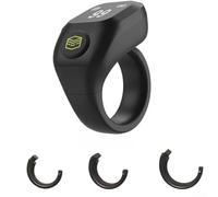 URPIZY Anello intelligente con display LCD da 0,42 pollici, per contare preghiere e ricordi, risparmio energetico, con controllo con un pulsante, 1 pezzo (nero)