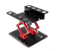 URPIZY Banco da lavoro regolabile RC con altezza 58 - 137 mm, scala di misurazione e supporto a vite, per modelli Traxxas 1:18 - 1:24 (nero)
