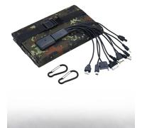 URPIZY Caricatore solare pieghevole da 20 W, con connettore USB in silicio monocristallino e PET, resistente alle intemperie, IP65, per cellulare e power bank, colore mimetico per campeggio