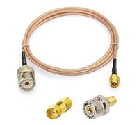 URPIZY Cavo coassiale SMA a UHF RF + adattatore SMA a UHF per radio Baofeng CB
