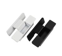 URPIZY Cerniera per porta regolabile in lega di zinco 114 x 28 mm, design invisibile per armadi, armadi di distribuzione e porte nascoste in bagno, soggiorno, ufficio, nero