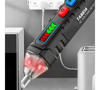 URPIZY Digital Display non Contact AC Voltage Detector Pen with Live/Neutral Wire Identification, Sensibilità Regolabile (12-1000V) e Torcia