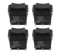 URPIZY HY12-9-3 On/Off/Un interruttore a bilanciere 125/250 V 20 A, interruttore a 6 poli per industria e commerciale (4 pezzi)