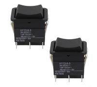 URPIZY HY12-9-3 On/Off/Un interruttore a bilanciere 125/250 V 20 A, interruttore a 6 poli per industria e commerciale (2 pezzi)