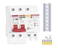 URPIZY Interruttore combinato FI/LS tipo A 2P con protezione flash, 30 mA. Protezione da sovratensione tipo 2, caratteristica C, 120 V/240 V, DIN Rail