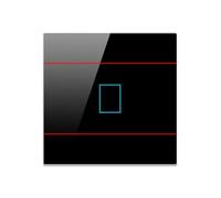 URPIZY Interruttore touch RF 433 MHz tipo 86, interruttore da parete intelligente a 1 vie, con telecomando, vetro temperato, senza conduttore zero, indicatore LED, per lampadine a incandescenza/LED