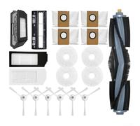 URPIZY Kit di Accessori di Ricambio per aspirapolvere Robot per Deebot X1 Omni Turbo, 4 Panni, 6 spazzole Laterali, 1 Spazzola a Rullo, 4 Sacchetti per la Polvere, 1 Spazzola per la Pulizia, 1