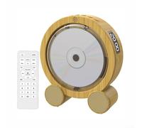 URPIZY Lettore CD Bluetooth con trasmissione audio senza fili di dispositivi mobili, formato compatto per un facile trasporto, 1 pezzo (Wood Grain)