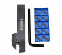 URPIZY MGEHR1616-3 - Supporto girevole per tornio con barra di perforazione + 10 pezzi MGMN300