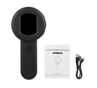 URPIZY Microscopio Portatile Microscopio Digitale Ingrandimento 100X Design compatto Per Osservazioni Dettagliate Analisi Scientifica Nero Grigio (Black)