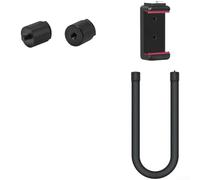 URPIZY Montatore adesivo flessibile per Action Camera con adattatore da 1/4", per supporto robusto per superfici curve, auto, per cruscotto, sci, immersioni, per DJI per Osmo per insta360 Set (C)