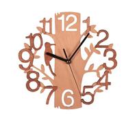 URPIZY Orologio da parete a forma di albero con uccelli, design 3D doppio strato, quadrante grande con numeri arabi, lancetta dei secondi silenziosa per soggiorno, camera da letto, cucina e ufficio