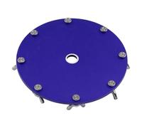 URPIZY Piastra di messa a terra in alluminio, diametro 11 cm, per antenna a onda corta portatile PAC-12/JPC-12, spessore 3 mm, foro di collegamento 2,4 mm, uso esterno, blu