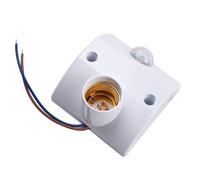 URPIZY Portalampada LED E27, sensore di movimento PIR, supporto base luce con interruttore di regolazione per lampadina E27, AC 110-240 V, illuminazione domestica