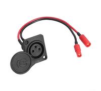URPIZY Presa di ricarica a 3 poli per scooter elettrici, per INOKIM OXO OX, plastica robusta, protezione da polvere e umidità, facile da montare, design compatto da 18,5 cm