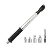 URPIZY Prolunga per chiavi a cricchetto 2 in 1, in acciaio cromato, 30 mm, sottile, per zone strette, manico in silicone antiscivolo, compatibile con bussole da 1/2", per lavori di auto e sanitari (6