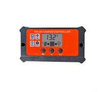 URPIZY Regolatore di carica solare da 10 A, con schermo LCD, connettore DC di tipo C e rilevamento automatico della tensione per sistemi fotovoltaici da 12 V/24 V, 1 pezzo