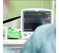 URPIZY Righello di misurazione a 7 passi per interpretazione ECG, calibro trasparente con porta carte, confezione da 2