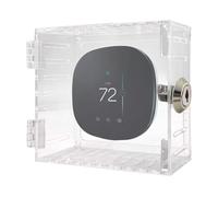 URPIZY Scatola di protezione termostatica in acrilico trasparente, 18,6 x 12 x 5,6 cm, con serratura, copertura trasparente per prevenire impostazioni non autorizzate, per casa, B¨¹ro, scuola