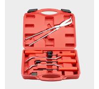 URPIZY Set di attrezzi per freni, 8 pezzi, in acciaio al carbonio per freni a disco e a tamburo, inclusi supporto a molla, compressori, attrezzi di montaggio e smontaggio, cucchiaio di regolazione e