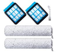 URPIZY Set di filtri di ricambio per spazzola a rullo Bissell per CrossWave per OmniForce 3912N 4046, lavabile e riutilizzabile, 2 spazzole 2 filtri 1 strumento di pulizia