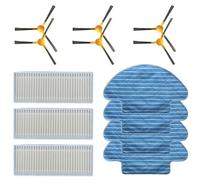 URPIZY Set di filtri laterali per Haier T550W, Netbot S12 ¨¹r Edge Serie, 6 lati posteriori, 4 mopp-T¨¹ Cher, 3 filtri, pezzi di ricambio per aspirapolvere