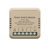 URPIZY Smart Switch Modulo, Opaco Over WiFi, Compatibile con HomeKit Alexa SmartThings, Telecomando, Doppio Controllo, Tuya, per Interruttore Tradizionale, 4 x 4 cm