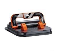 URPIZY Supporto per auto antiscivolo per cruscotto con rotazione a 360° e fissaggio a ventosa, adatto per dispositivi da 4,0 a 7,0 pollici (arancione)