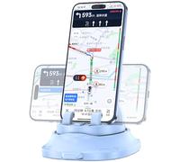 URPIZY Supporto per cellulare a ventosa per auto con disco di parcheggio, girevole a 360° e inclinabile, antiurto, compatibile con smartphone da 7 a 15 mm, con indicatore di numero per parcheggio