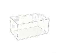 URPIZY Terrario acrilico per rettili con ventilazione e chiusura sicura, recinto trasparente per gechi, ragni, lucertole, habitat a prova di fuga per piccoli rettili (40 x 25 x 20 cm)