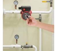 URPIZY Tester elettromagnetico AC in plastica, strumento portatile per rilevare campi magnetici CA e direzione di rotazione per pompe di circolazione, compatto e leggero, nero