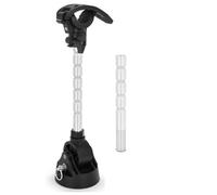 URPIZY Trolling Motor Stabilizer Staffa per Minn Kota - Regolabile 7 Angoli Montaggio in Alluminio & Acciaio Inossidabile, Ammortizzazione delle Vibrazioni per Motori Barche, Nero/Argento