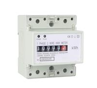 URPIZY Wattometro digitale, 230 V, 5-100 A, misuratore di energia con indicatore di impulsi e isolamento ottico, per montaggio su guida DIN in applicazioni industriali e commerciali, bianco