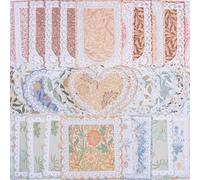 URROMA Carta di pizzo per album di ritagli, 150 pezzi, forma irregolare, stile vintage, con cornici e bordi in pizzo