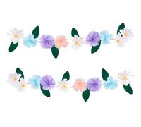 URROMA Ghirlanda di fiori di carta colorata, striscione di fiori di carta crespa da appendere, per ghirlande floreali, decorazioni per feste di fiori selvatici, 2 pezzi