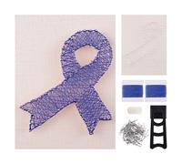 URROMA Kit artistico a corda per adulti, kit fai da te con nastro blu 3D per promozione del cancro, forniture artistiche per Natale, decorazione da parete per la casa, regalo unico