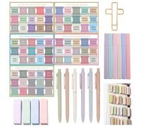 URROMA Kit per diario biblico con evidenziatori Segnalibro biblico colorato per una facile navigazione Schede per indice biblico laminato Forniture per studio biblico