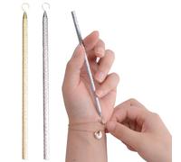 URROMA Oro Argento Bracciale Gancio di Aiuto, 2pcs Bracciale in metallo Indossare Bracciale di Aiuto Collana Chiusura Gancio di Aiuto di Fissaggio