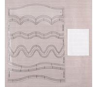 URROMA Set di 24 righelli per trapuntatura a onda e impugnature in silicone antiscivolo, per trapuntatura, stencil da cucito a movimento libero, stencil per impionbatura patchwork