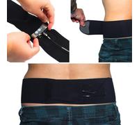 URSA - Cintura in vita con tasca laterale, taglia L, 94-127 cm, colore: Nero