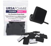 URSA - Cuscinetti in schiuma per microfoni Lavalier, morbidi cuscinetti per ridurre il rumore dei vestiti e proteggere dall'attrito, confezione da 12 con adesivo ipoallergenico (nero)