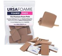 URSA - Cuscinetti in schiuma per microfoni Lavalier, morbidi cuscinetti per ridurre il rumore dei vestiti e proteggere dall'attrito, confezione da 12 con adesivo ipoallergenico (caramello)