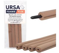 URSA Foamie Flex RF Savers - Schiuma flessibile RF Savers per antenne e antenne Whip - Migliora il segnale, riduce il rumore degli indumenti e protegge dal sudore - Confezione da 4 (caramello)