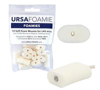 URSA Foamies - supporti in schiuma morbida e sottile che aderiscono e ammortizzano il microfono lavalier/lapel per creare una zona priva di fruscii - Bianco