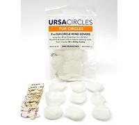URSA Fur Circles - Mini parabrezza per microfoni Lavalier/bavero, riducono il rumore del vento e il fruscio dei vestiti. Compatibile con Sennheiser, RODE, Sanken, Tascam e altro (9 cerchi + 30