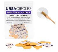 URSA Mini Sticky Circles - 90 Hypoallergenic Double-Sided Sticky Circles for Lavalier Lapel Mics - 15mm Diameter Lavalier Mic Tape - Compatible with Tascam Rode Sennheiser Lav Mics - Lavalier Stickies