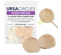 URSA Plush Circles - Parabrezza lavalier/risvolto a pelo corto. Riutilizzabile e super morbido - Beige