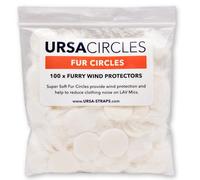 URSA Straps URSA Fur Circles - Mini parabrezza per microfoni lavalier/bavero, riduce il rumore del vento e il fruscio dei vestiti. Compatibile con Sennheiser, RODE, Sanken, Tascam e altro (100x, bianco)